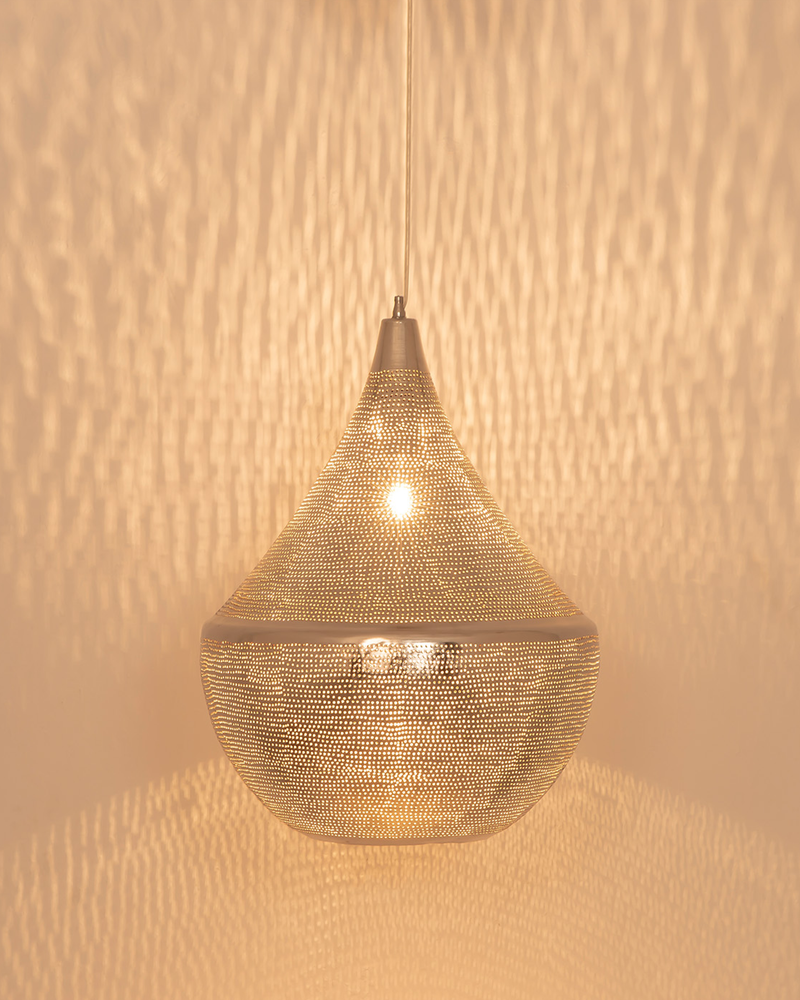 Dot Design Metal Hanging Lamp - Cone Shape (various sizes + colors)